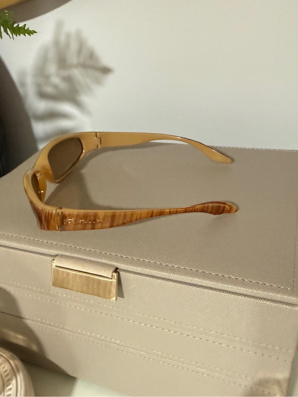 Bolle small face Amber Tinted Slim Oval Sunglasses - Picture 2 of 10